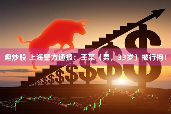 趣炒股 上海警方通报：王某（男，33岁）被行拘！