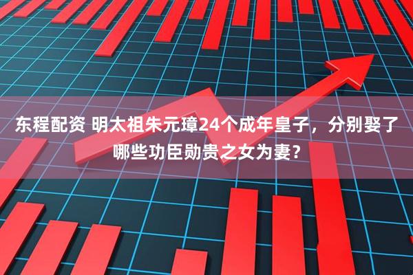 东程配资 明太祖朱元璋24个成年皇子，分别娶了哪些功臣勋贵之女为妻？