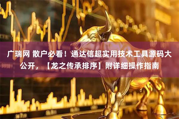 广瑞网 散户必看!通达信超实用技术工具源码大公开,【龙之传承排序】附详细操作指南