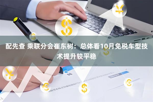 配先查 乘联分会崔东树:总体看10月免税车型技术提升较平稳